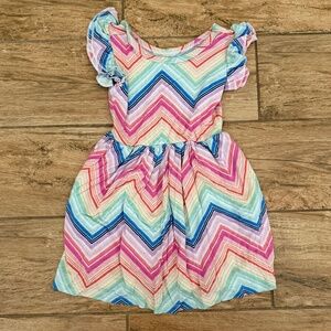 LITTLE SLEEPIES DRESS: RAINBOW (Size 2T)